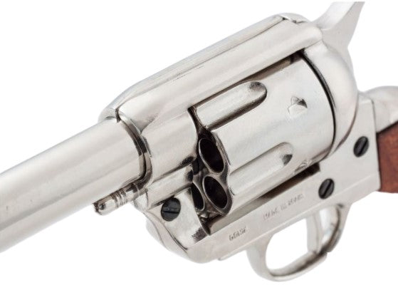Denix SAA 1873 5.5 inch Barrel Non-Firing Revolver In Nickel - TCN VAULT