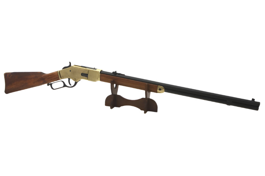 Denix Model 1873 Non-Firing Replica Repeating Rifle in Brass Finish