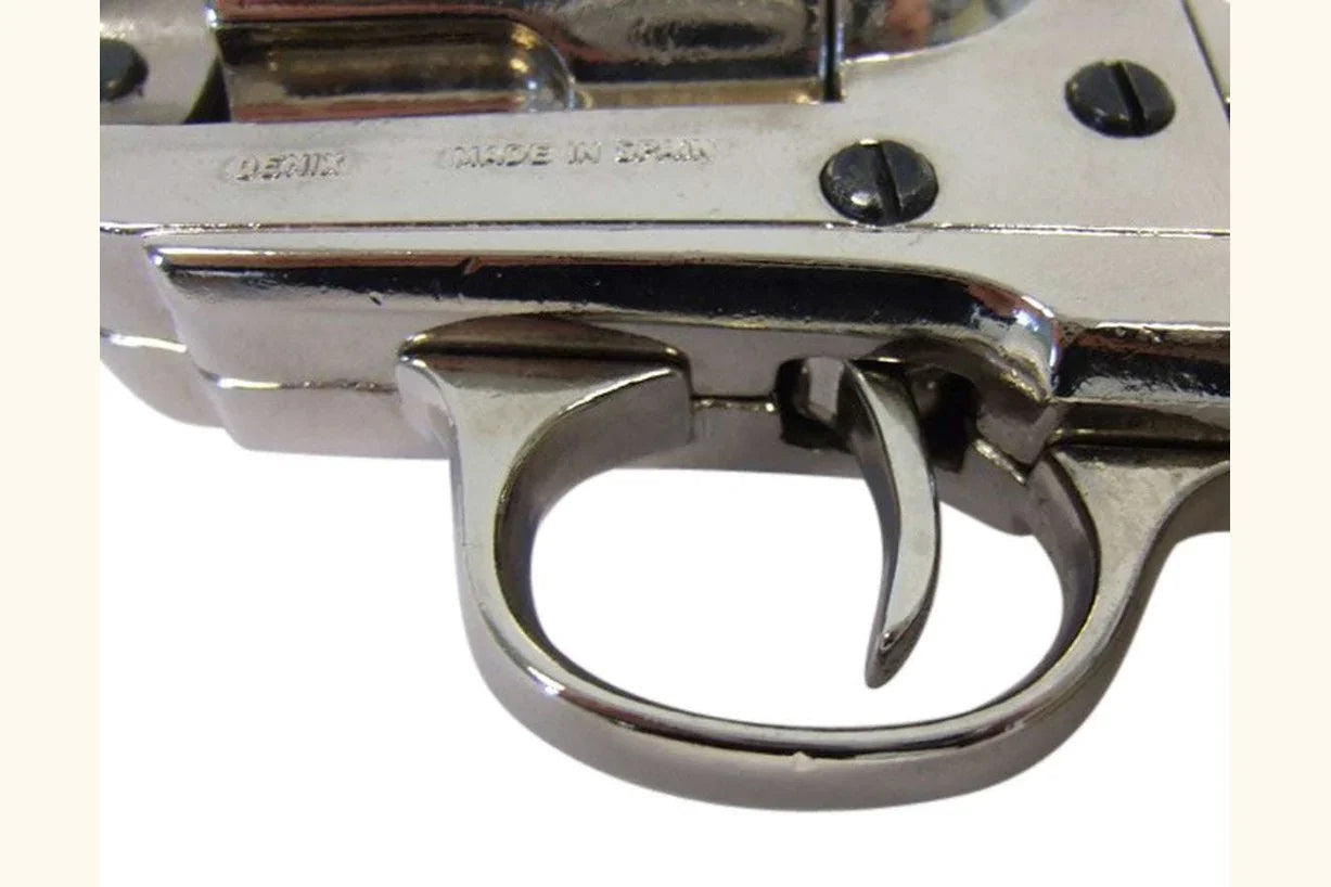 Denix 1873 SAA Peacemaker Non-Firing Revolver in Nickel