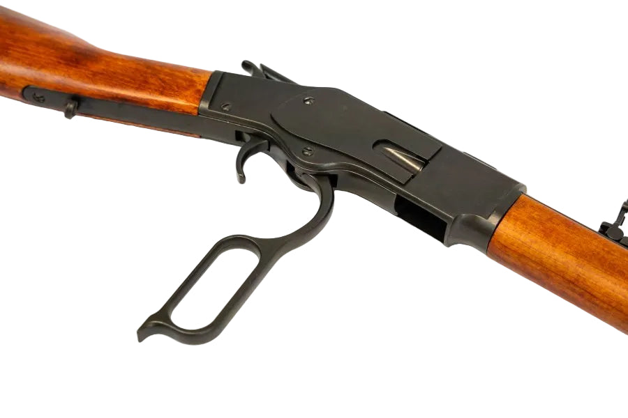 Denix 1873 Western carbine replica with working lever action and dark metal finish