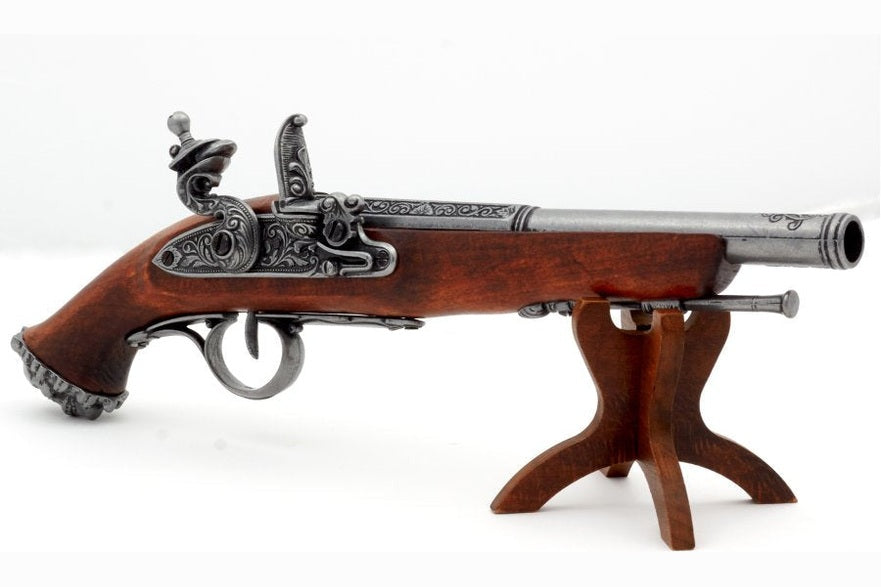 Denix 18TH Century Antique Grey Finish Non-Firing Flintlock Pistol