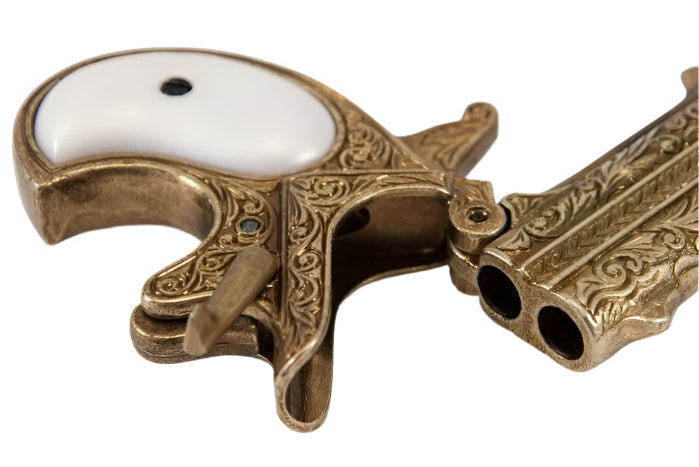 Denix 1866 Gold Engraved Derringer Non-Firing Prop Gun - TCN VAULT
