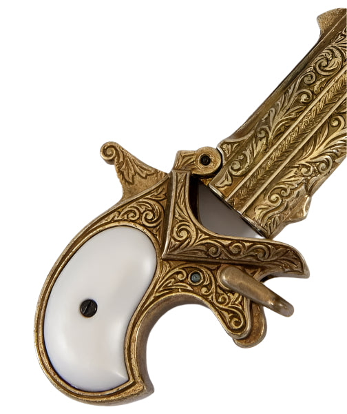 Denix 1866 Gold Engraved Derringer Non-Firing Prop Gun - TCN VAULT