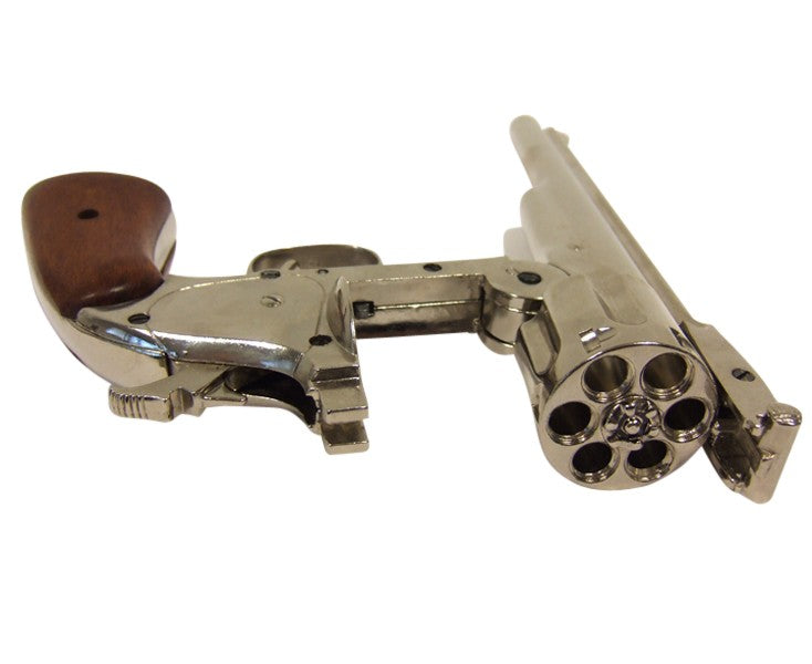 Denix 1869 Schofield Non-Firing Replica Revolver in Nickel - TCN VAULT