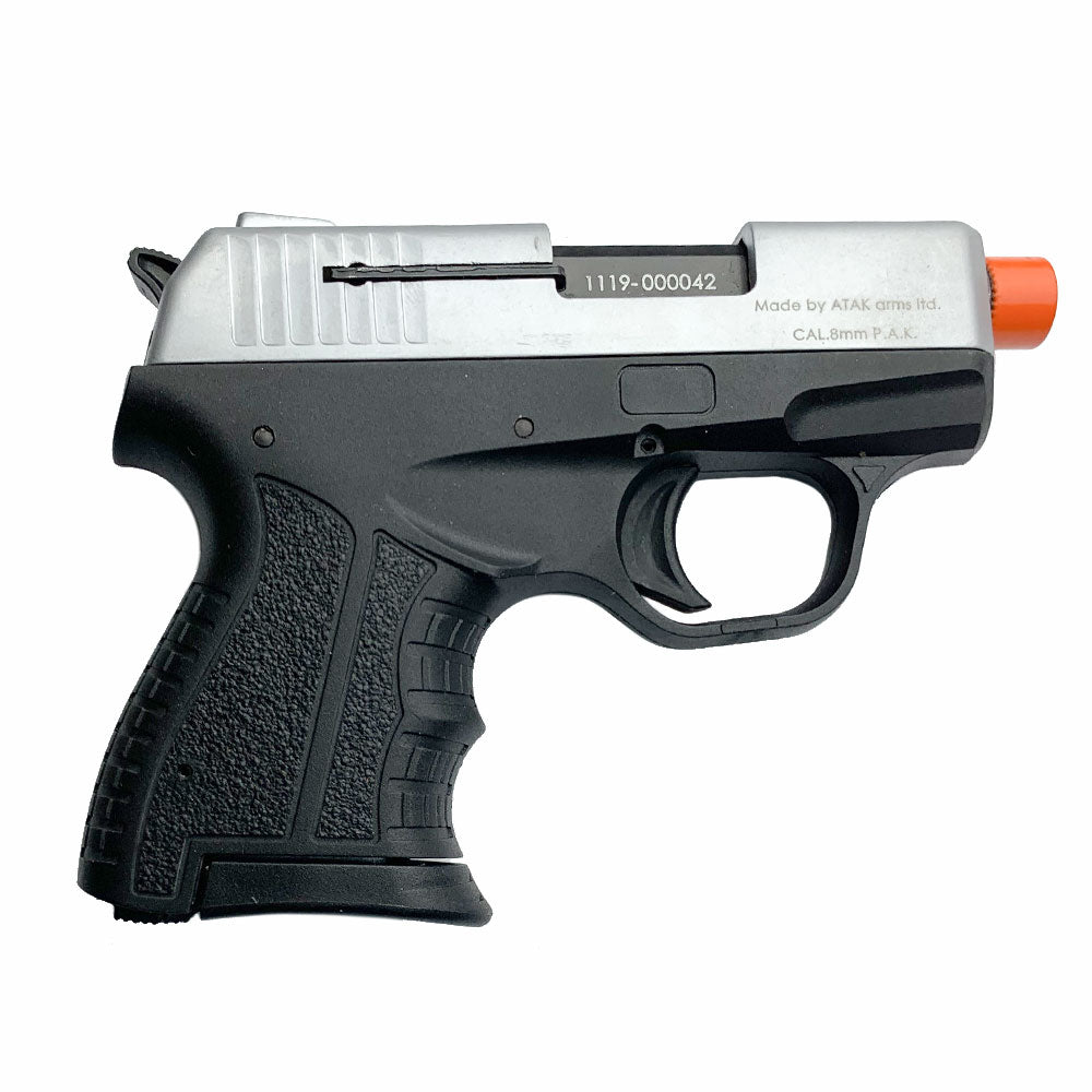 Zoraki M807 8mm Front Firing Blank Gun in Silver - TCN VAULT
