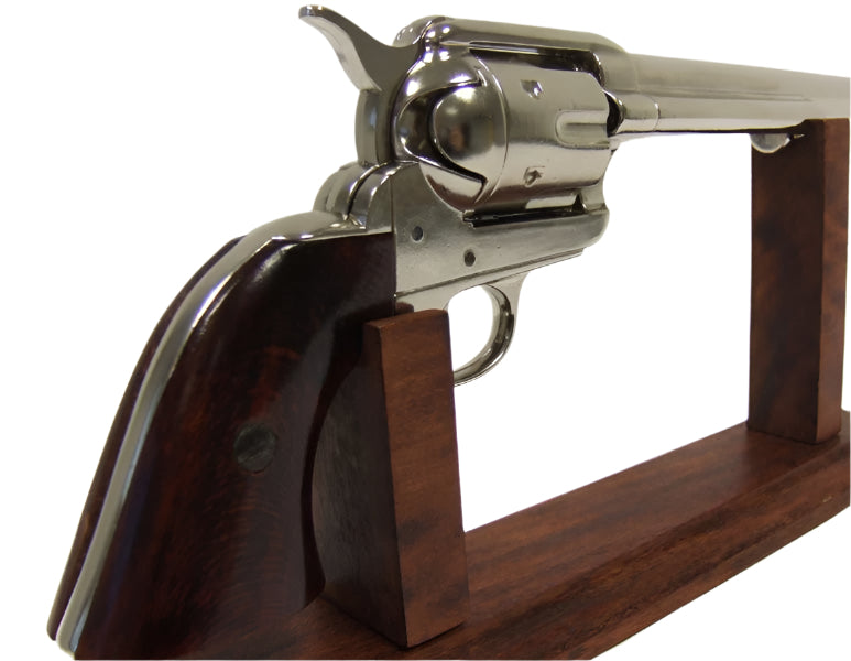 Denix 1873 Buntline Special Non-Firing Revolver in Nickel - TCN VAULT