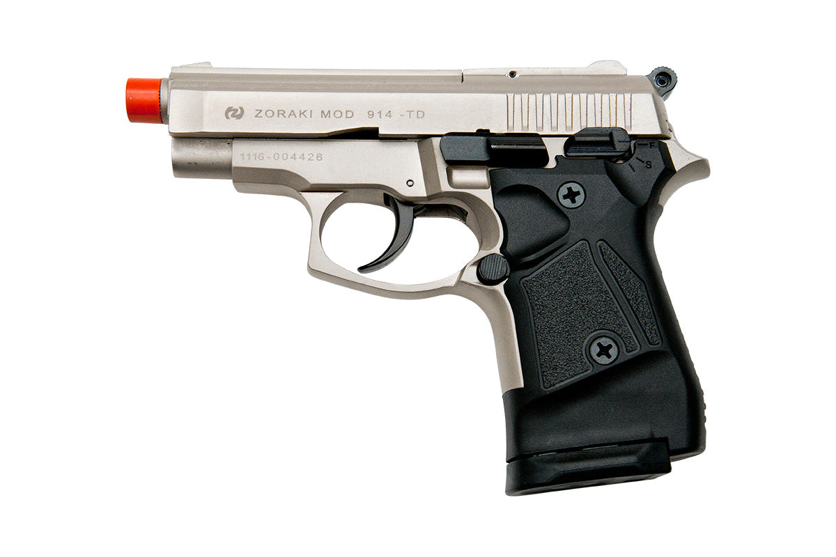 Zoraki M914 Semi-Auto 9mm Blank Firing Gun in Satin - TCN VAULT
