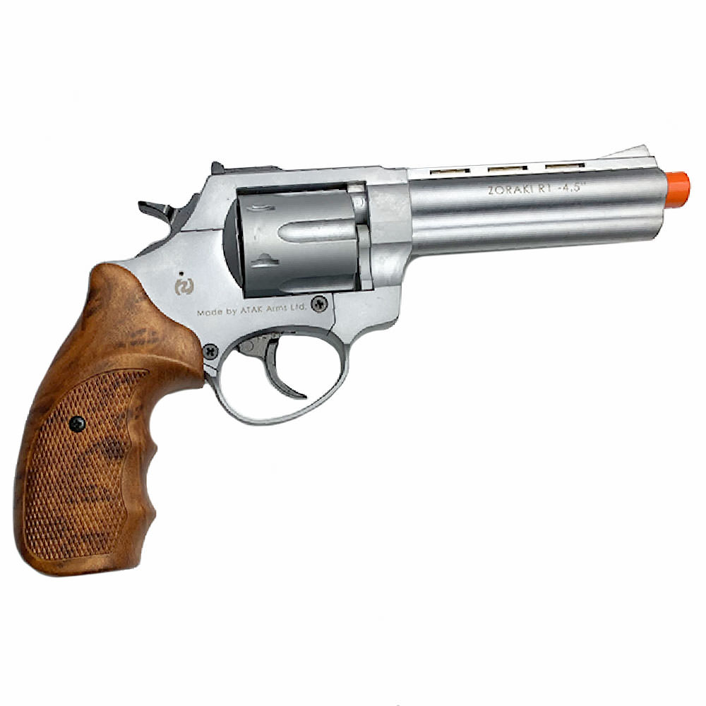 Zoraki R1 4.5” Barre Blank Revolver In Silver With Wood Grips - TCN VAULT