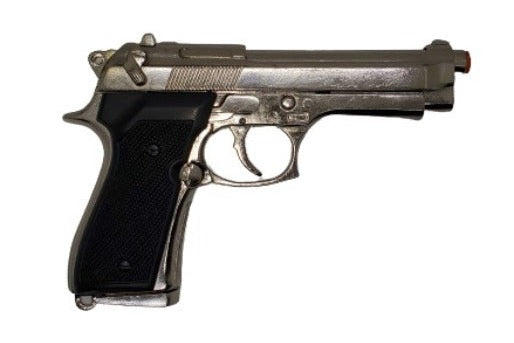 Denix Beretta M92 Non-Firing Movie Prop Gun in Nickel - TCN VAULT