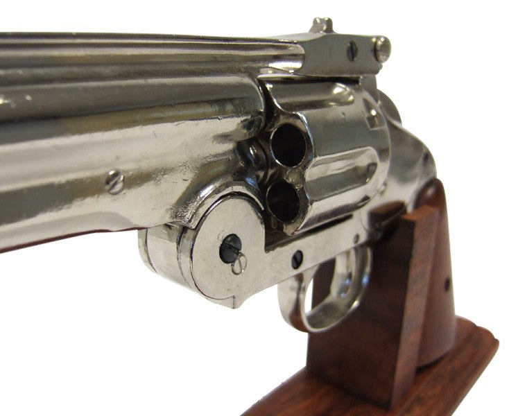 Denix 1869 Schofield Non-Firing Replica Revolver in Nickel - TCN VAULT