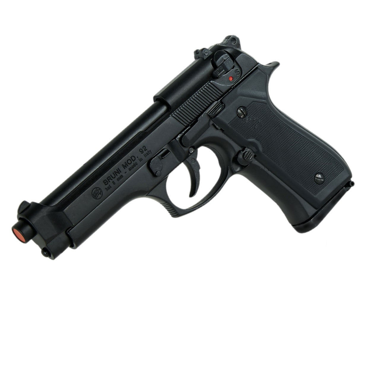 Bruni M92 Semi-Auto Top Firing Blank Gun in Black - TCN VAULT