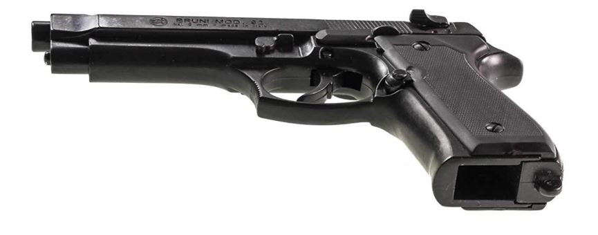 Bruni M92 Semi-Auto Top Firing Blank Gun in Black - TCN VAULT