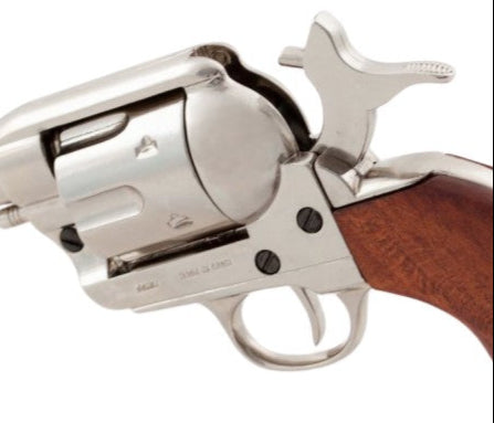 Denix SAA 1873 5.5 inch Barrel Non-Firing Revolver In Nickel - TCN VAULT