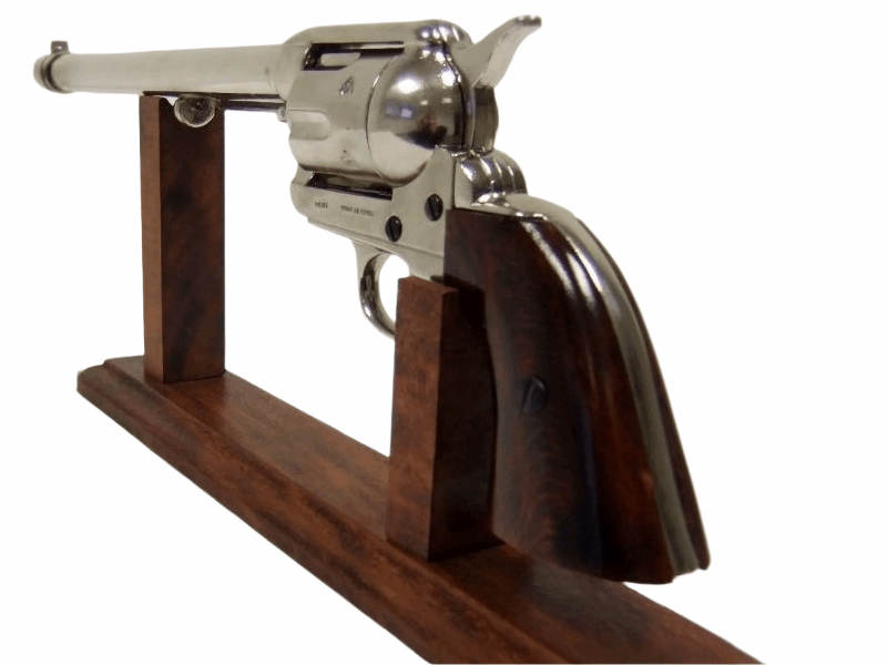 Denix 1873 Buntline Special Non-Firing Revolver in Nickel - TCN VAULT