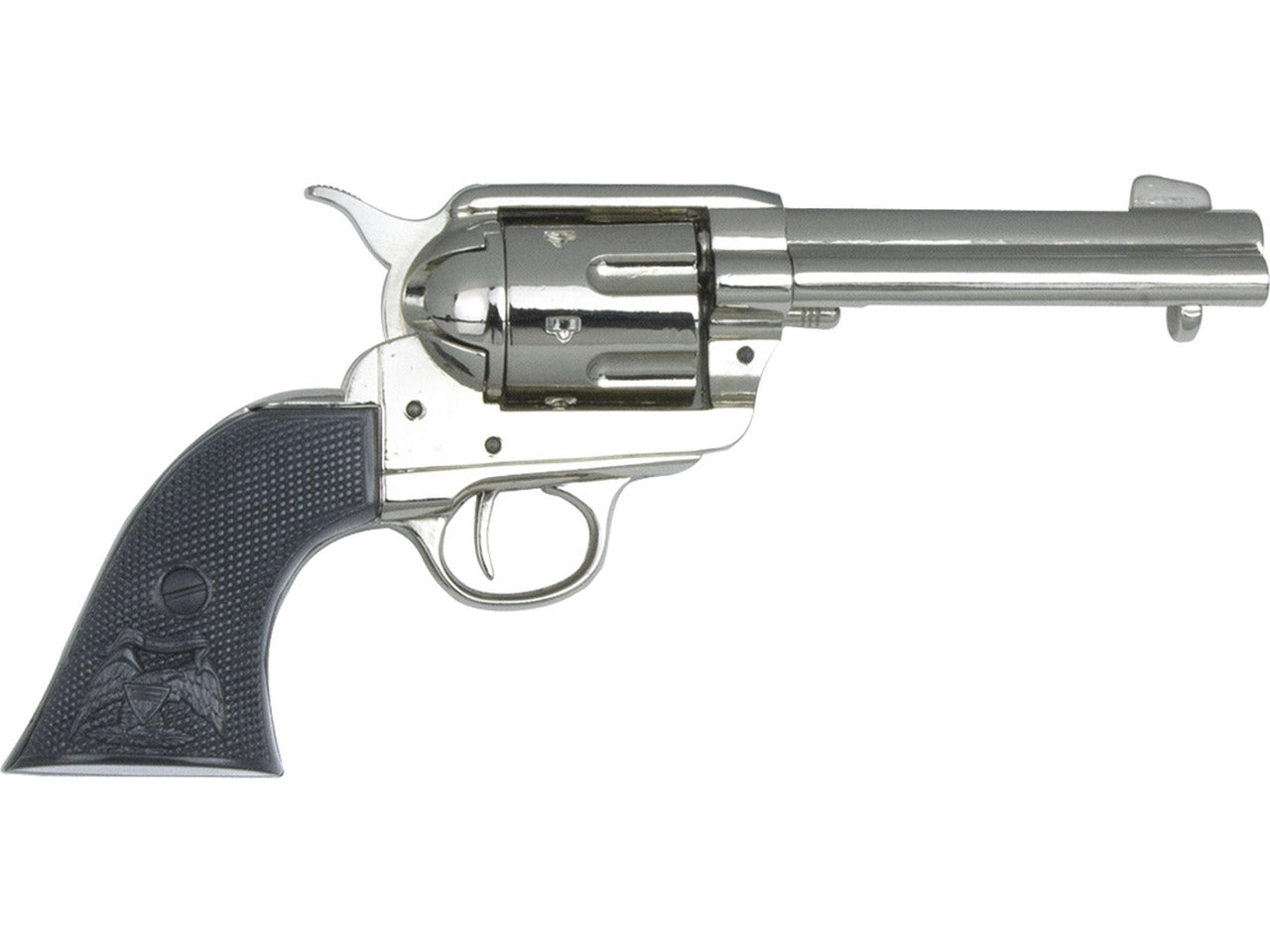 Denix 1873 SAA Fast Draw Non-Firing Revolver In Nickel - TCN VAULT