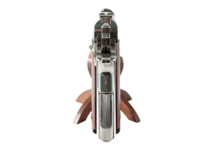 Denix 1911 Non-Firing Prop Gun in Nickel With Wood Grips - TCN VAULT