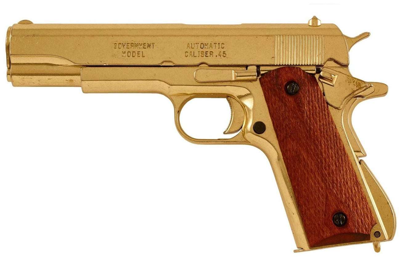 Denix 1911 Field-Strippable Non-Firing Replica Gun in Gold - TCN VAULT