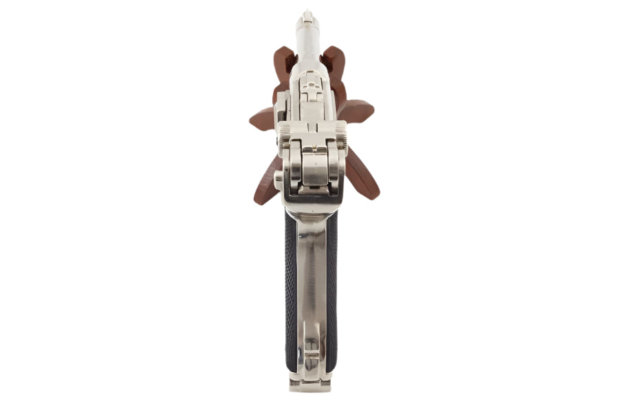 Denix WWII German Luger P-08 Non-Firing Prop Gun in Nickel Finish