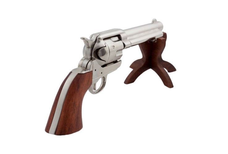 Denix SAA 1873 5.5 inch Barrel Non-Firing Revolver In Nickel - TCN VAULT