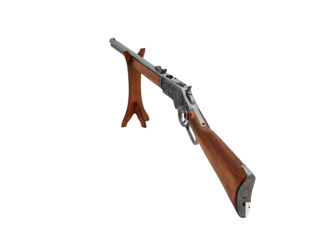 Winchester 1873 Silver Engraved Lever Action Non-Firing Rifle - TCN VAULT