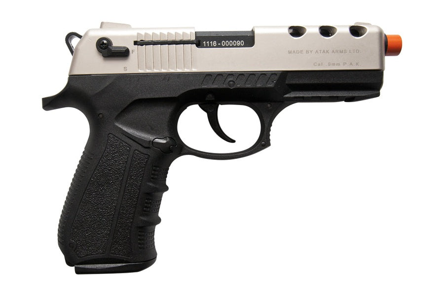 ZORAKI 4918 9MM Semi-Auto Firing Blank Prop Gun in Satin - TCN VAULT