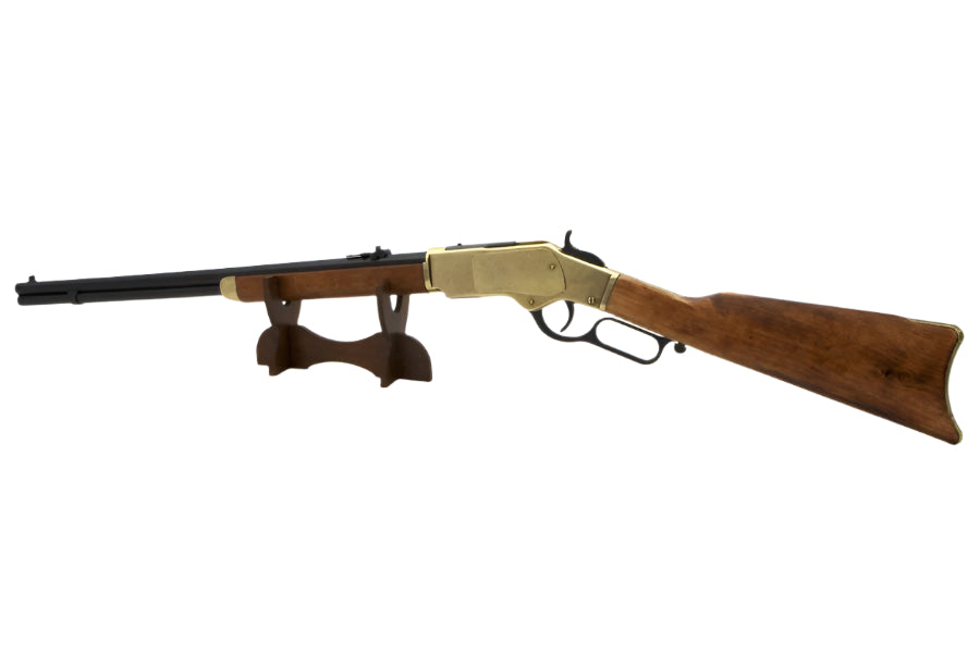 Denix Model 1873 Non-Firing Replica Repeating Rifle in Brass Finish