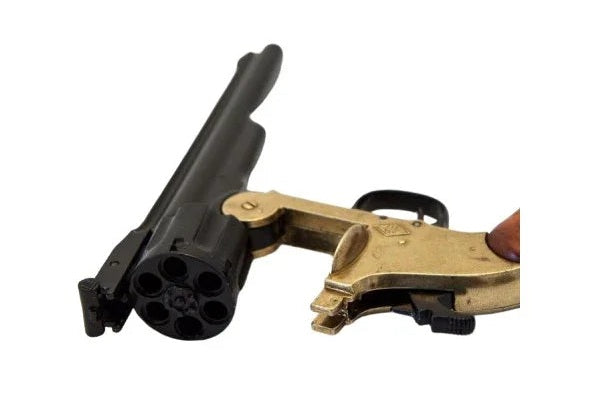 Denix 1869 Schofield Non-Firing Revolver with Brass Trim