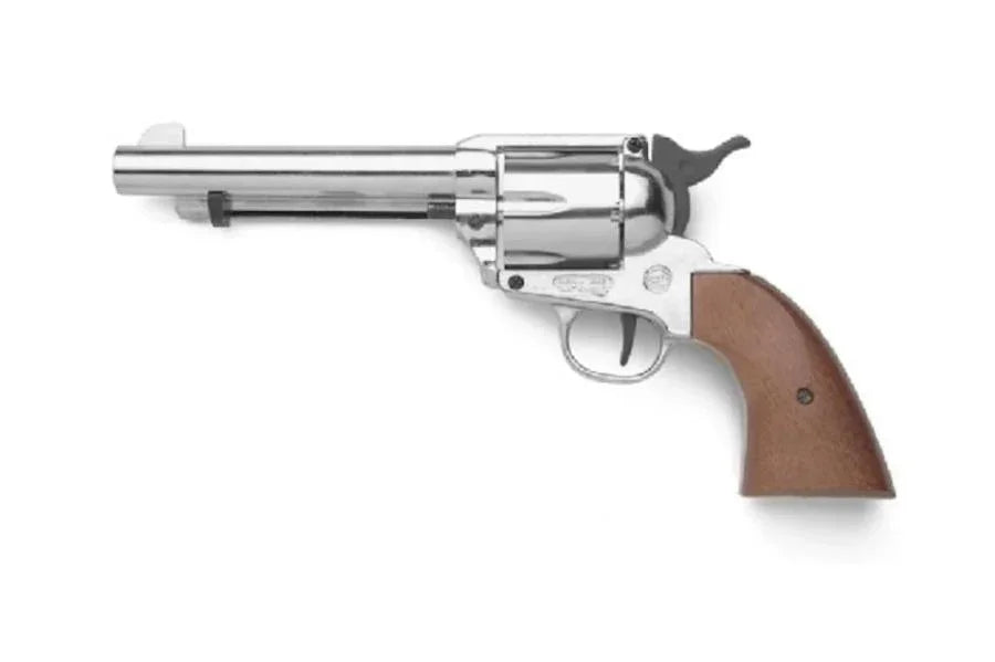 Bruni 1873 Fast Draw Blank Firing Revolver In Nickel