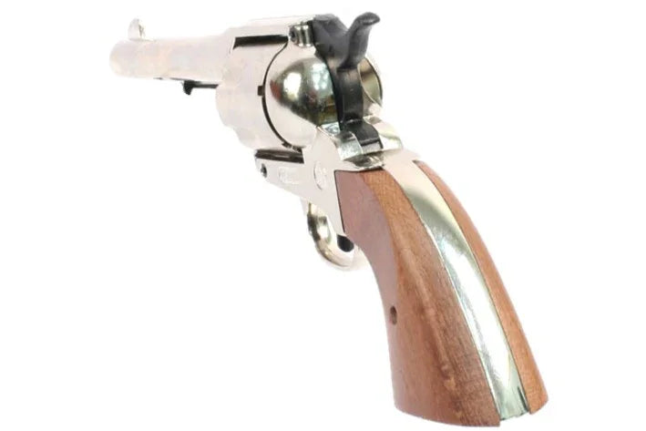 Bruni 1873 Fast Draw Blank Firing Revolver In Nickel