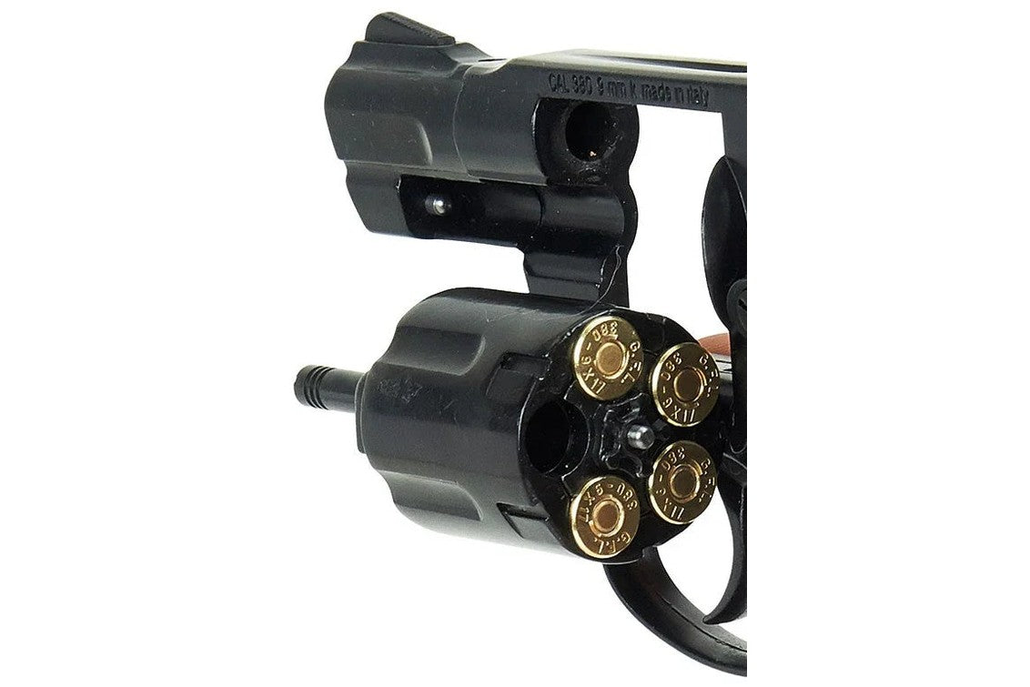 Bruni 380 3 inch Barrel Blank Firing Revolver in Black Finish