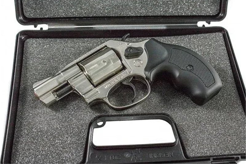 Bruni 380 Special Blank Firing Revolver in Nickel Finish
