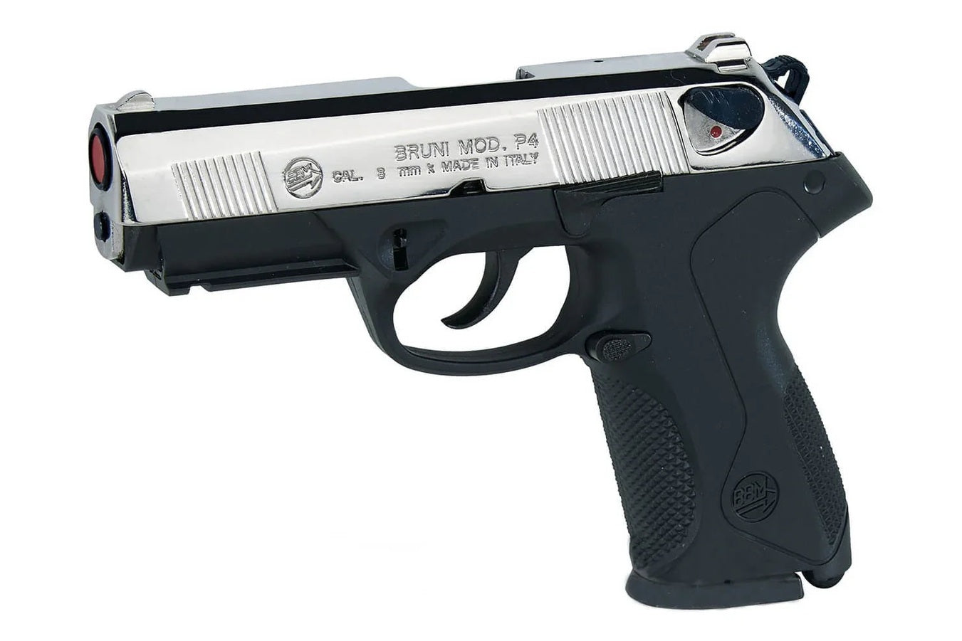 Bruni 8mm P4 Storm Top Firing Blank Gun, Two-Tone