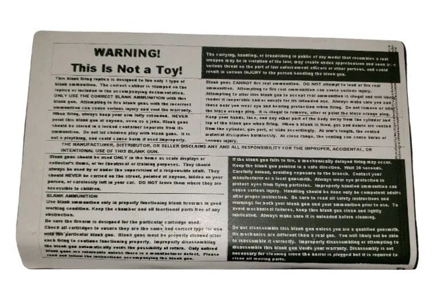 Bruni 92 Semi Automatic Top Firing Blank Gun In Nickel Finish