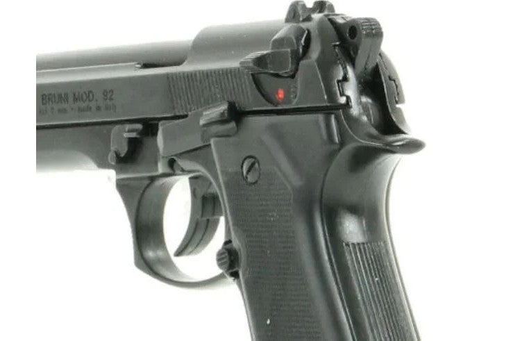 Bruni 9mm M92 Top Firing Blank Gun in Blued Finish