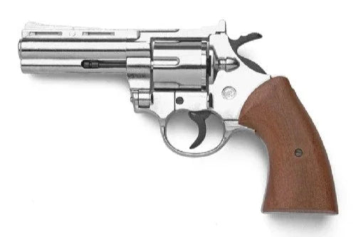 Bruni 9mm Magnum Blank Firing Revolver in Nickel