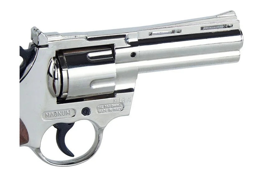 Bruni 9mm Magnum Blank Firing Revolver in Nickel