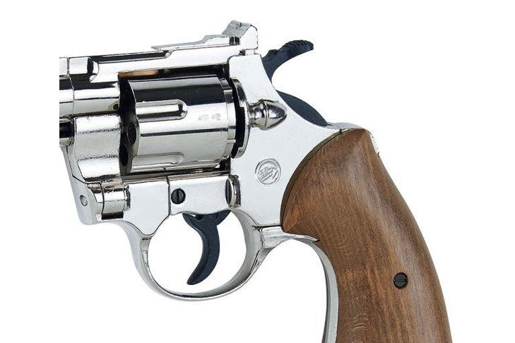 Bruni 9mm Magnum Blank Firing Revolver in Nickel