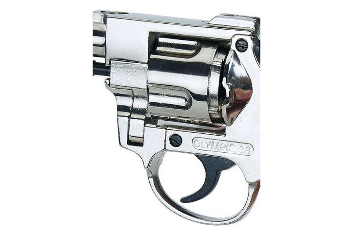 Bruni Detective 9mm Blank Firing Revolver in Nickel