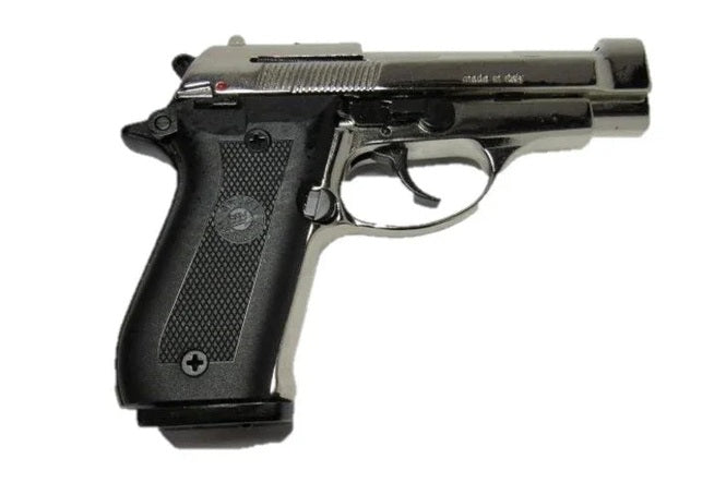 Bruni M84 Semi Auto Top Firing Blank Gun in Nickel