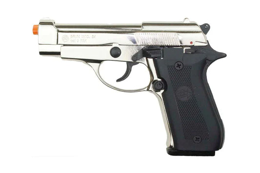 Bruni M84 Semi-Auto Front Firing Blank Gun in Nickel