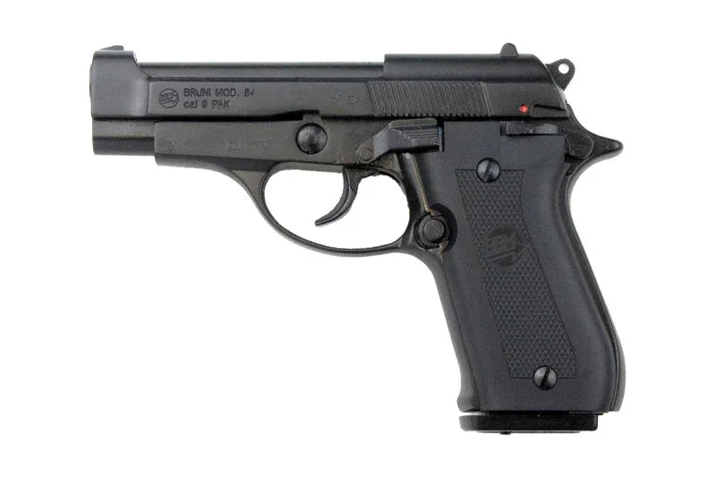 Bruni M84 Semi Automatic Top Firing Blank Gun In Black
