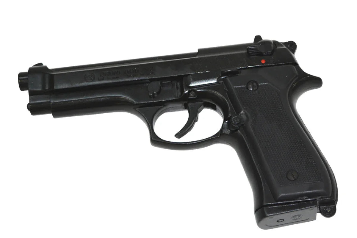 Bruni M92 Semi-Auto Top Firing Blank Gun in Black