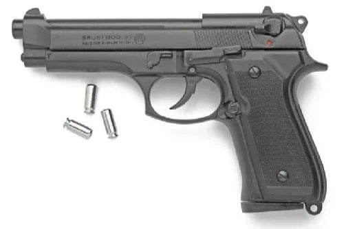 Bruni M92 Semi-Auto Top Firing Blank Gun in Black