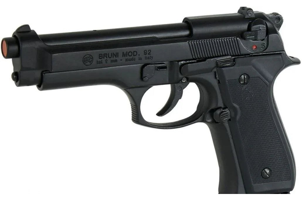 Bruni 9mm M92 Top Firing Blank Gun in Blued Finish