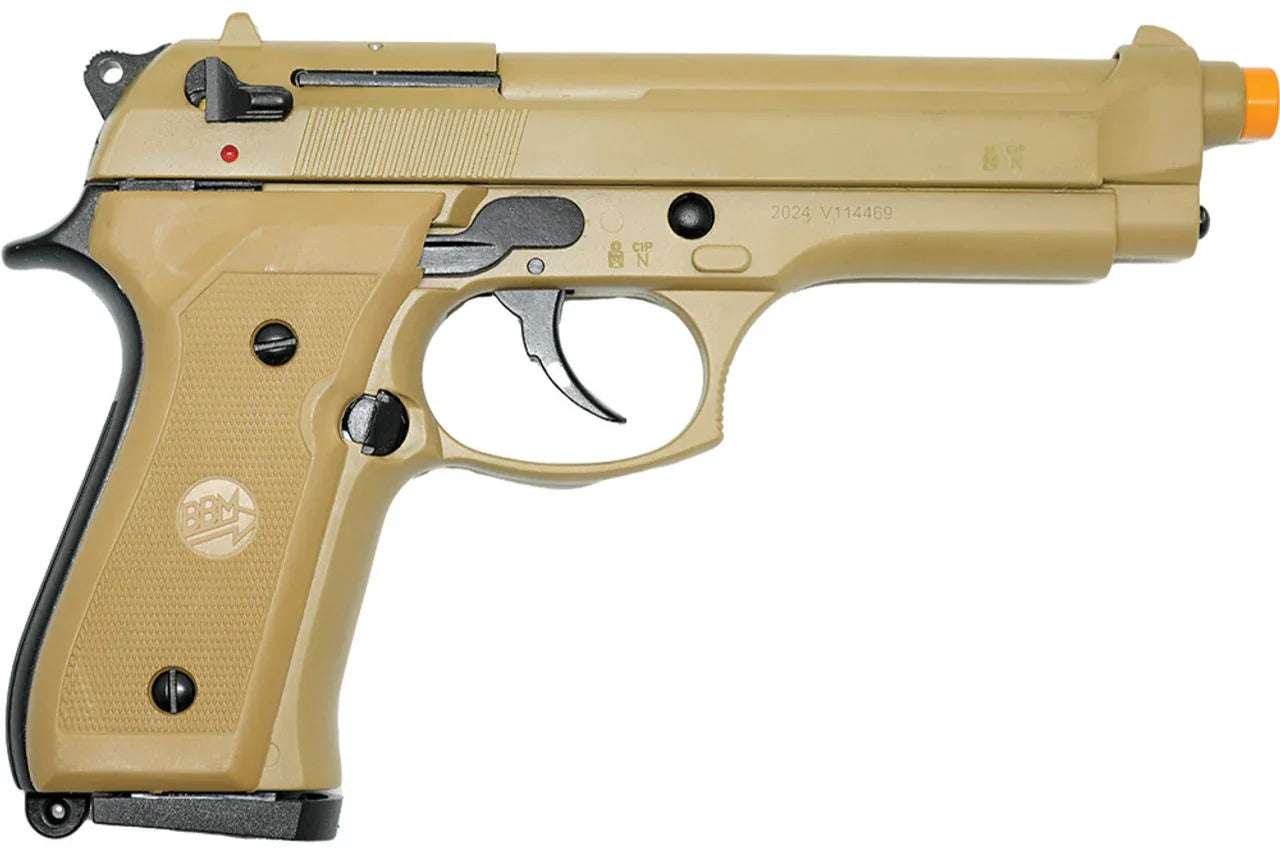Bruni M92 Replica Semi Automatic Blank Gun in Desert Sand Finish