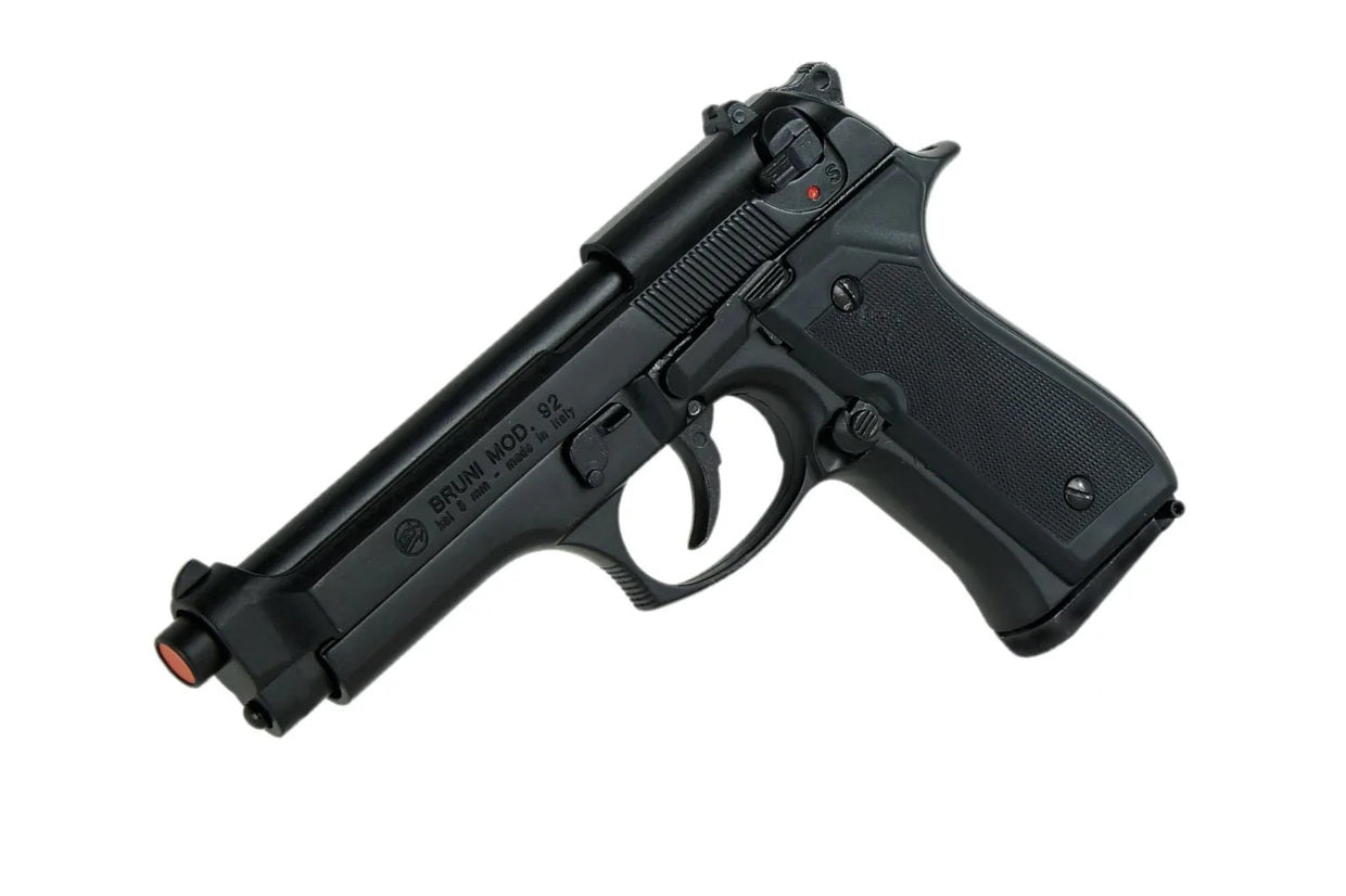 Bruni M92 Semi-Auto Top Firing Blank Gun in Black