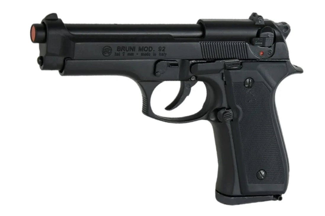 Bruni 9mm M92 Top Firing Blank Gun in Blued Finish