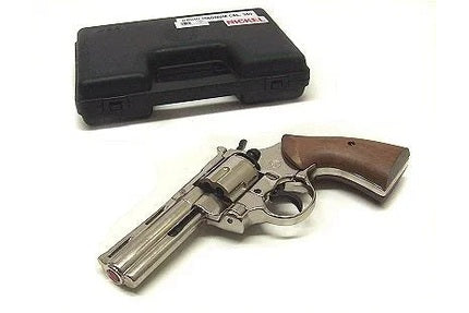 Bruni 9mm Magnum Blank Firing Revolver in Nickel