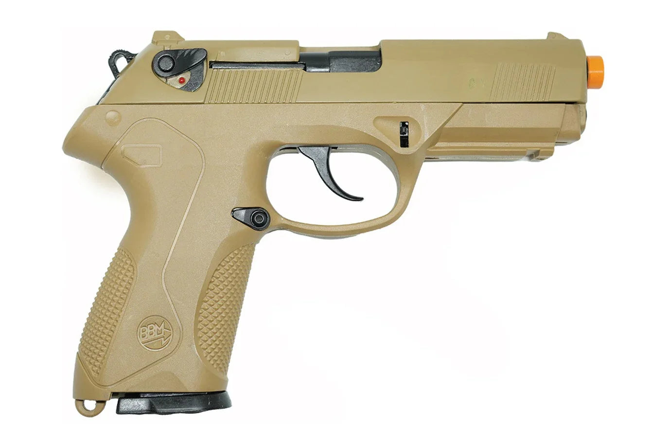 Bruni P4 9mm Automatic Blank Firing Gun Desert Sand Finish