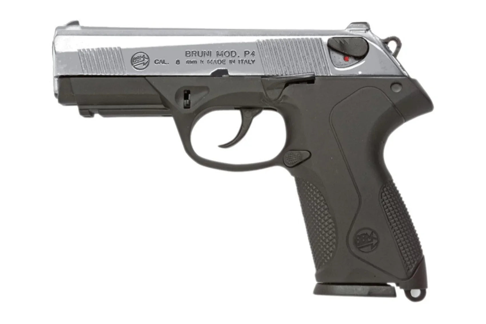 Bruni 8mm P4 Storm Top Firing Blank Gun, Two-Tone